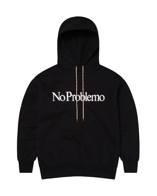 No Problemo NP20012.04 hanorac negru cu glugă bumbac