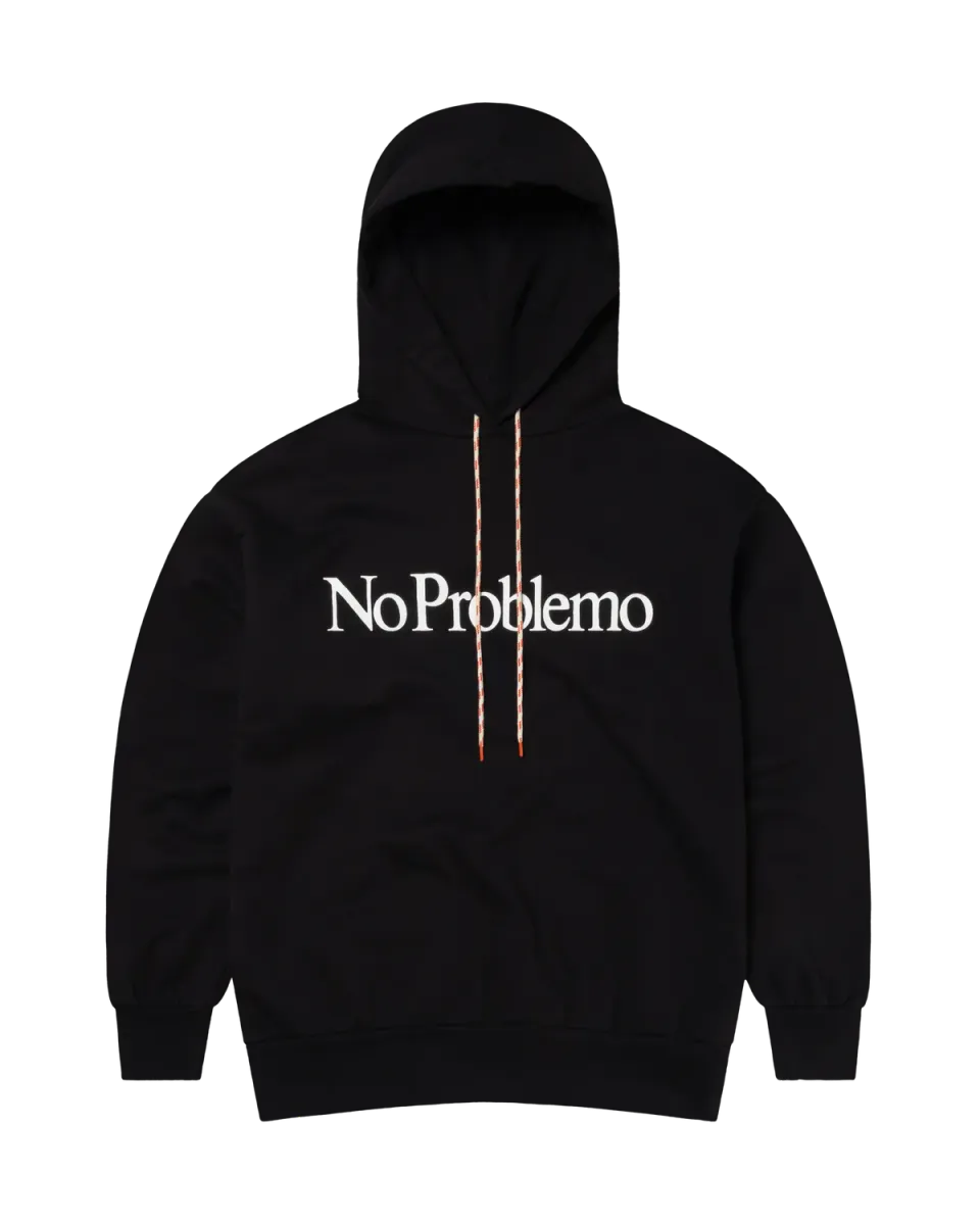 No Problemo NP20012.04 hanorac negru cu glugă bumbac
