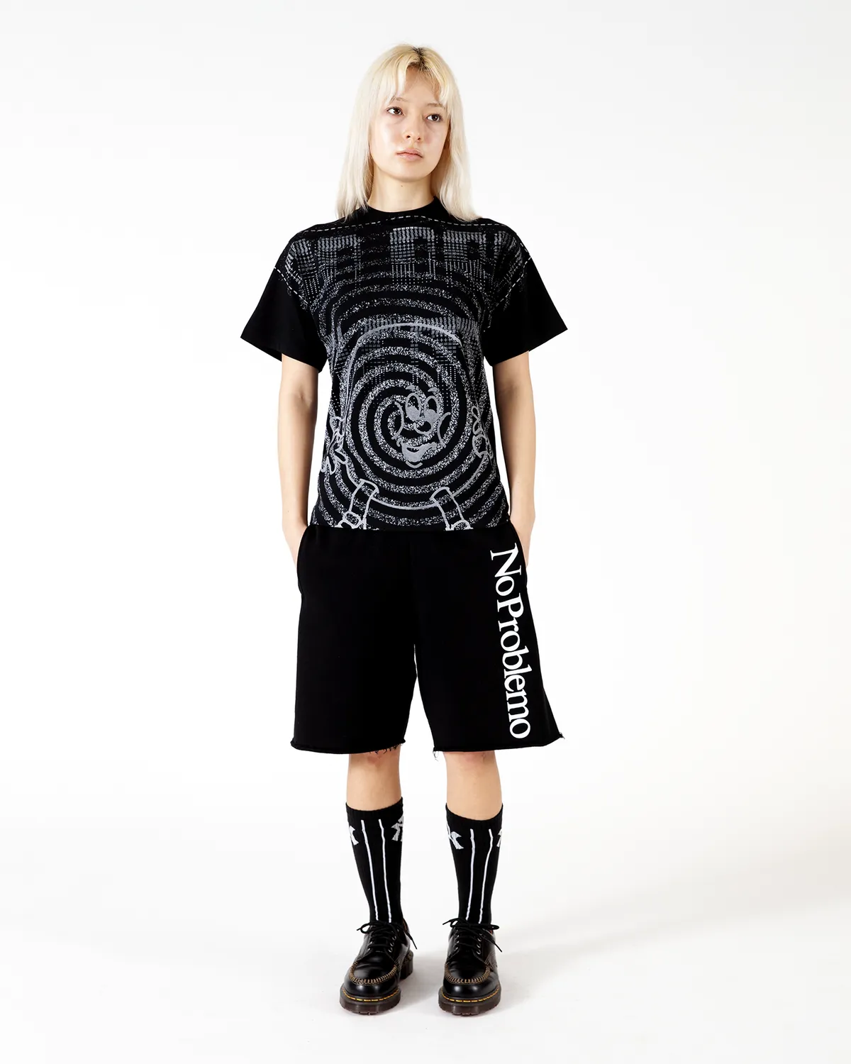 No Problemo Sweatshorts pantaloni scurti negri bumbac