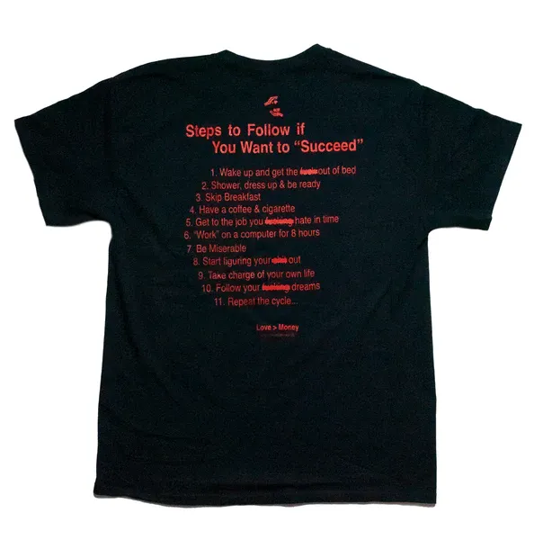 Createdby Love Over Money tricou negru bumbac