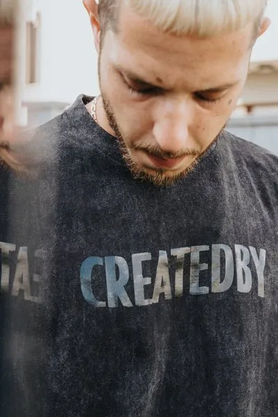 CREATEDBY Evolution tricou oversize gri spalat 250g