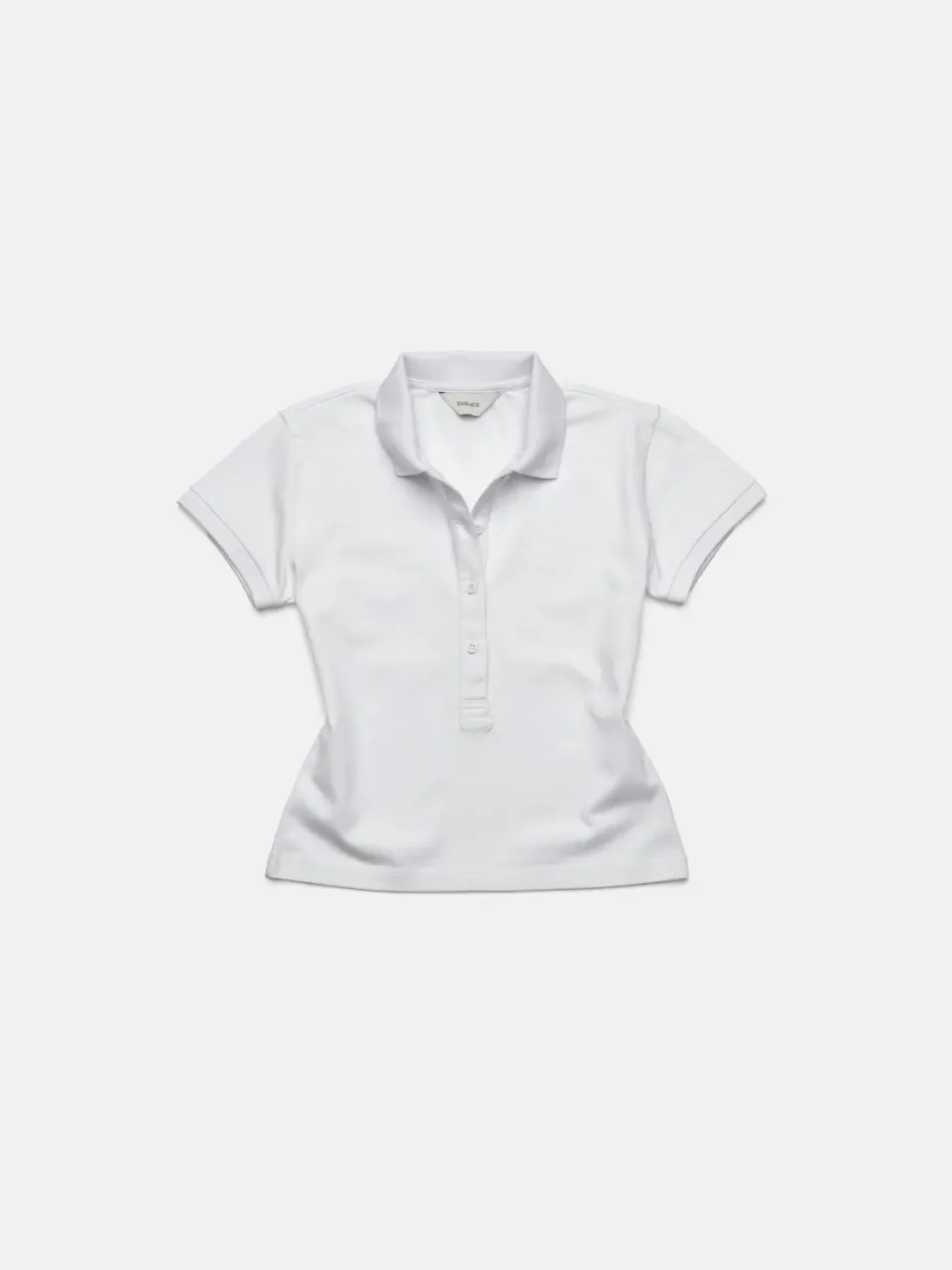 Enrage Polo Dama Alb Bumbac Slim Fit
