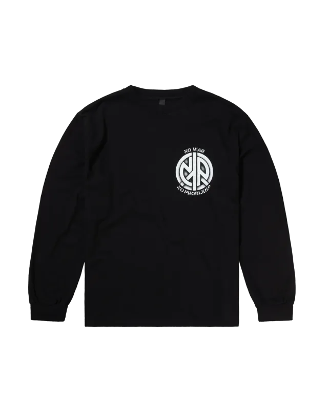 No Problemo No War LS Tee bluza neagra bumbac