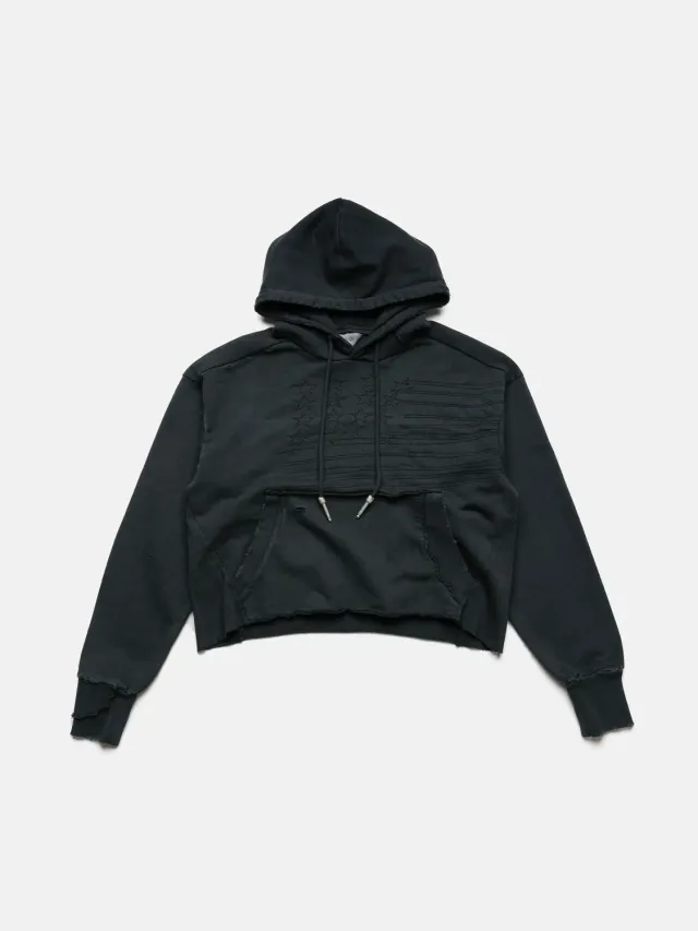 Enrage Panel Hoodie hanorac negru vintage