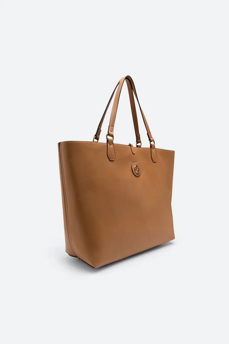 Gattinoni Teodosia Reversible geanta umar bej 34 cm