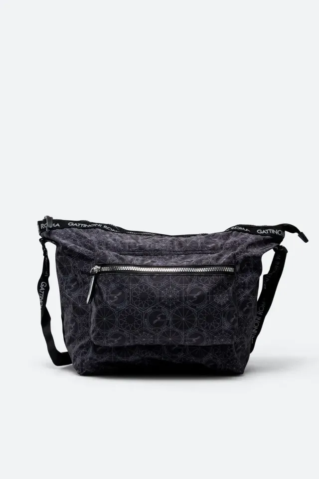 Gattinoni Teodosia EasyChic geanta hobo neagra nailon