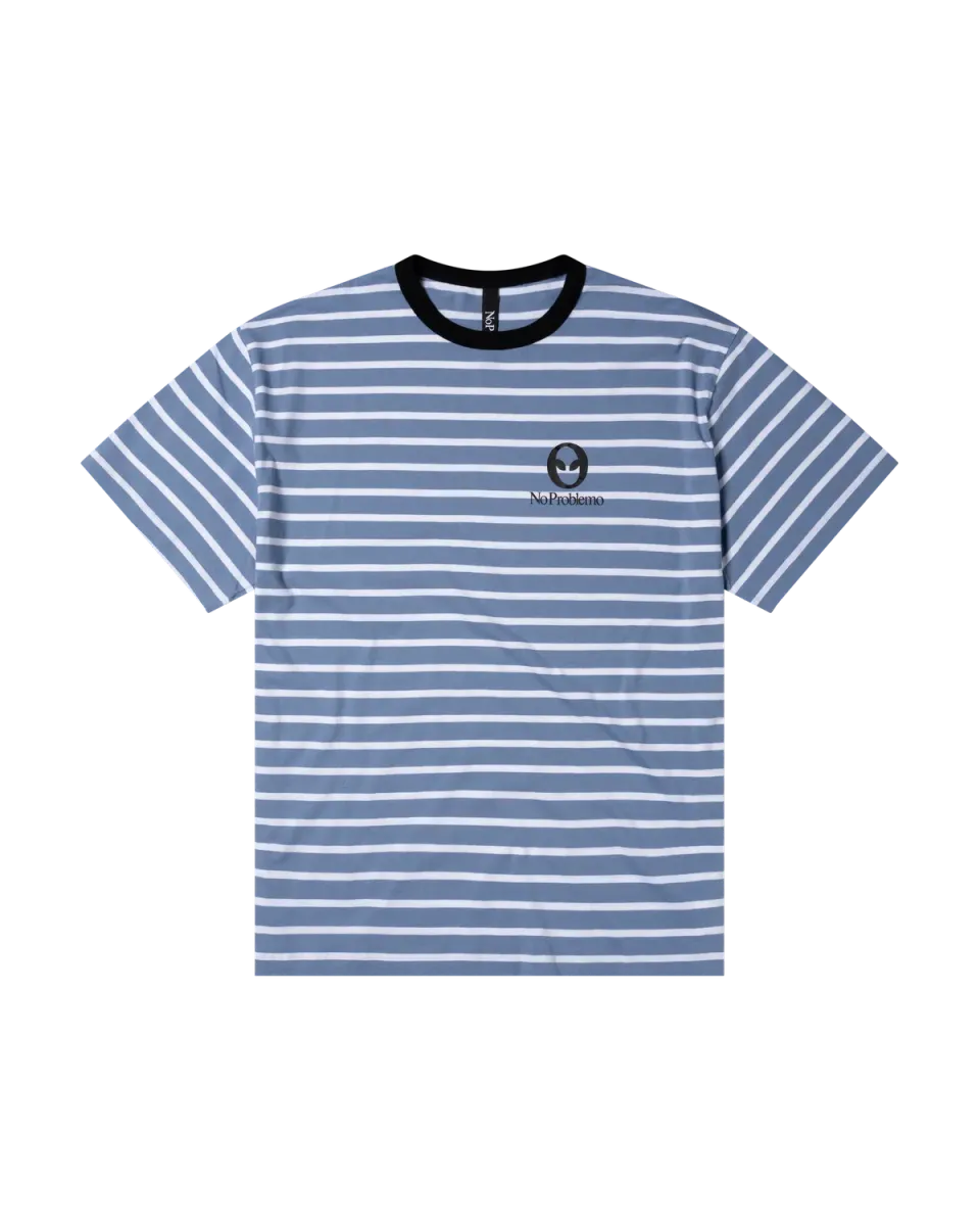 No Problemo Breton tricou bumbac bleumarin dungi