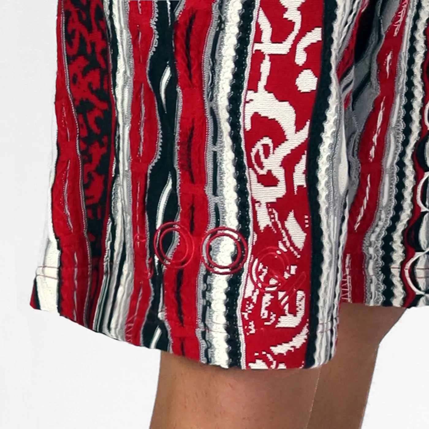COOGI Red-Black pantaloni scurti rosii din bumbac