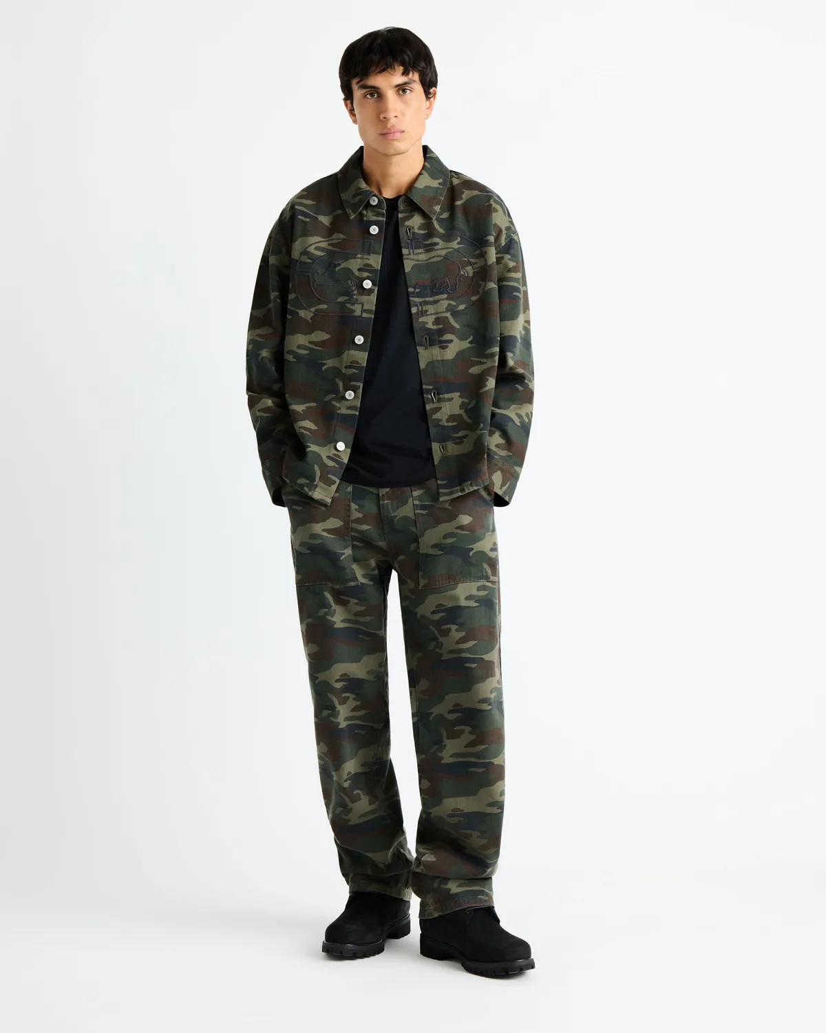 Ecko Red Surplus blugi cargo camuflaj negru