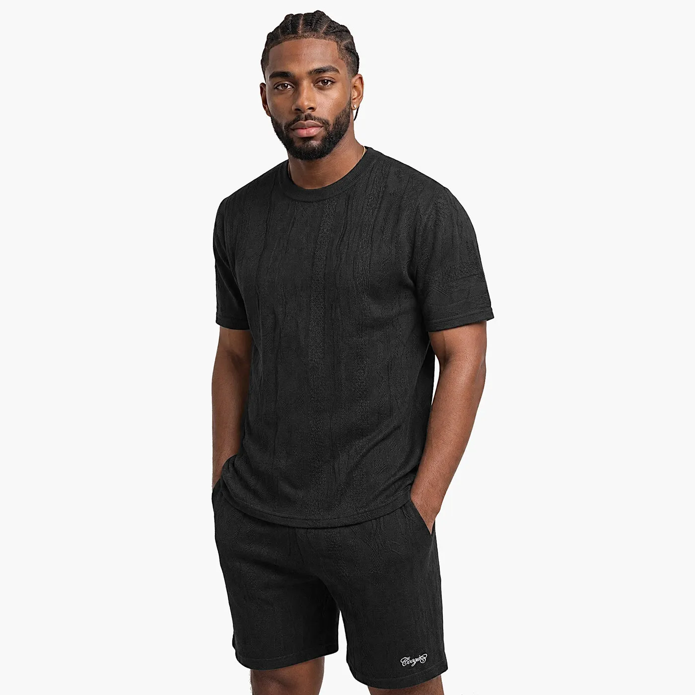 COOGI BlackOut tricou bărbați negru ușor bumbac