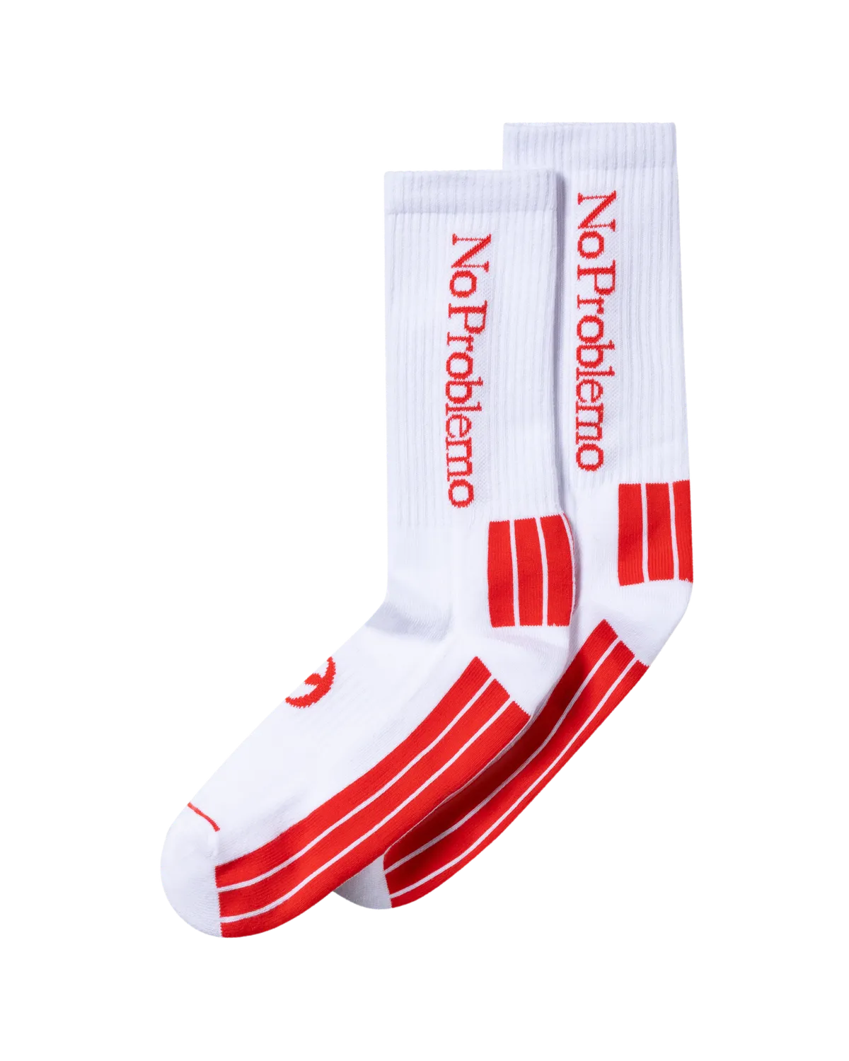 No Problemo Sock șosete albe bumbac talpă moale