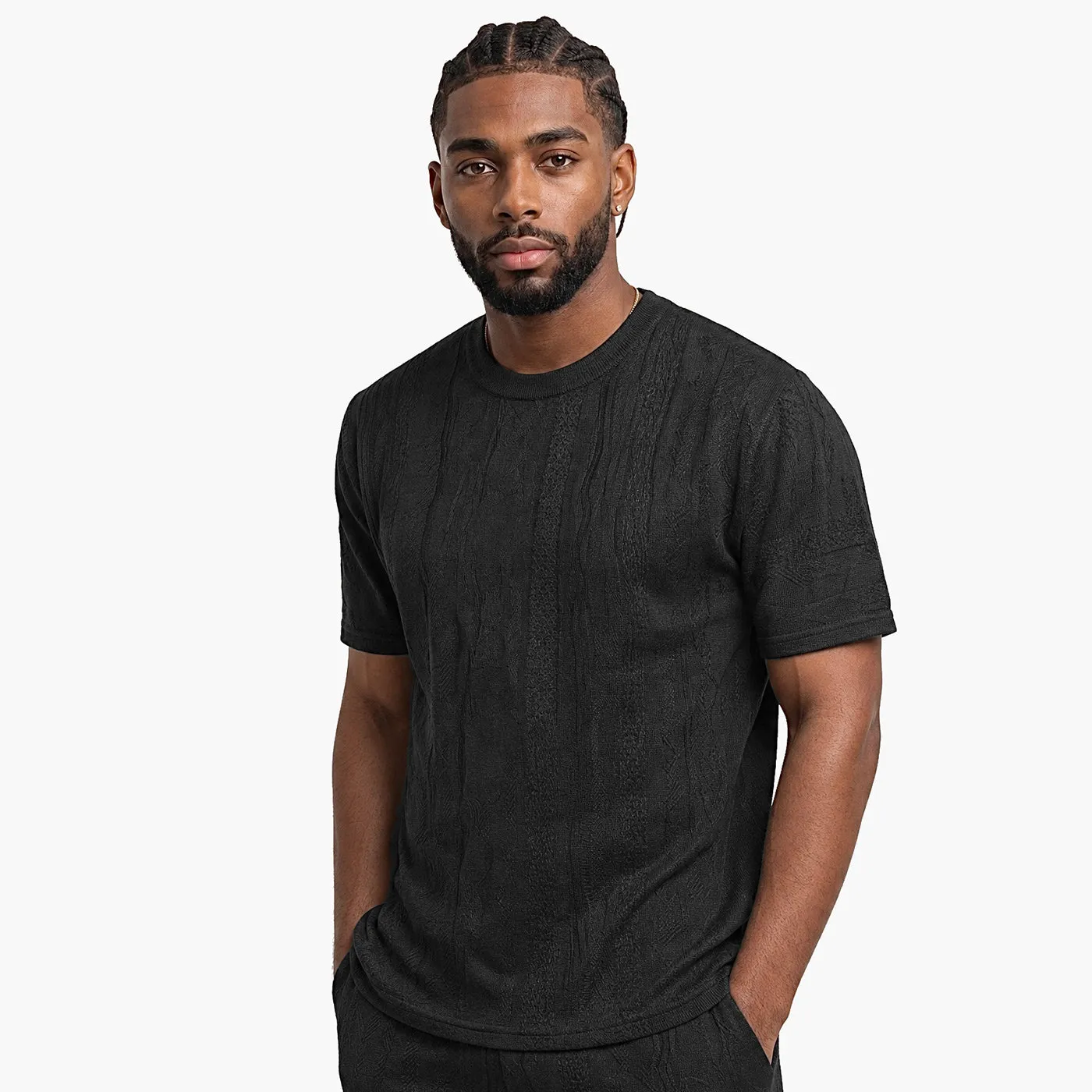 COOGI BlackOut tricou bărbați negru ușor bumbac