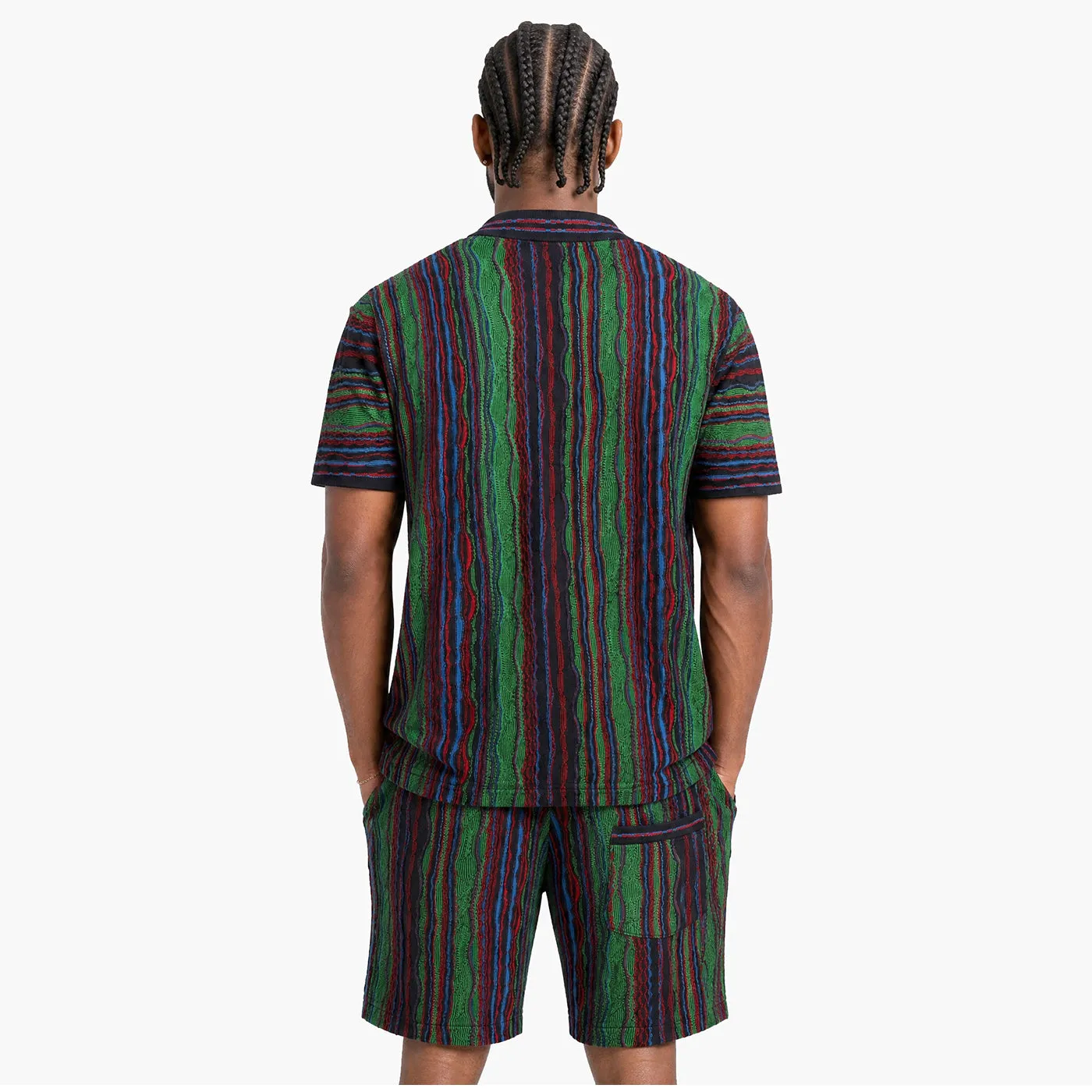 COOGI Light Weight Sweater Knit polo tricotat verde mercerizat