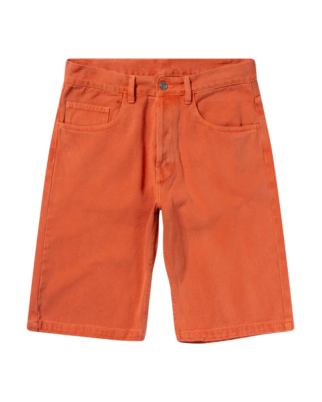 No Problemo Garment Dyed Bagi pantaloni scurti coral bumbac