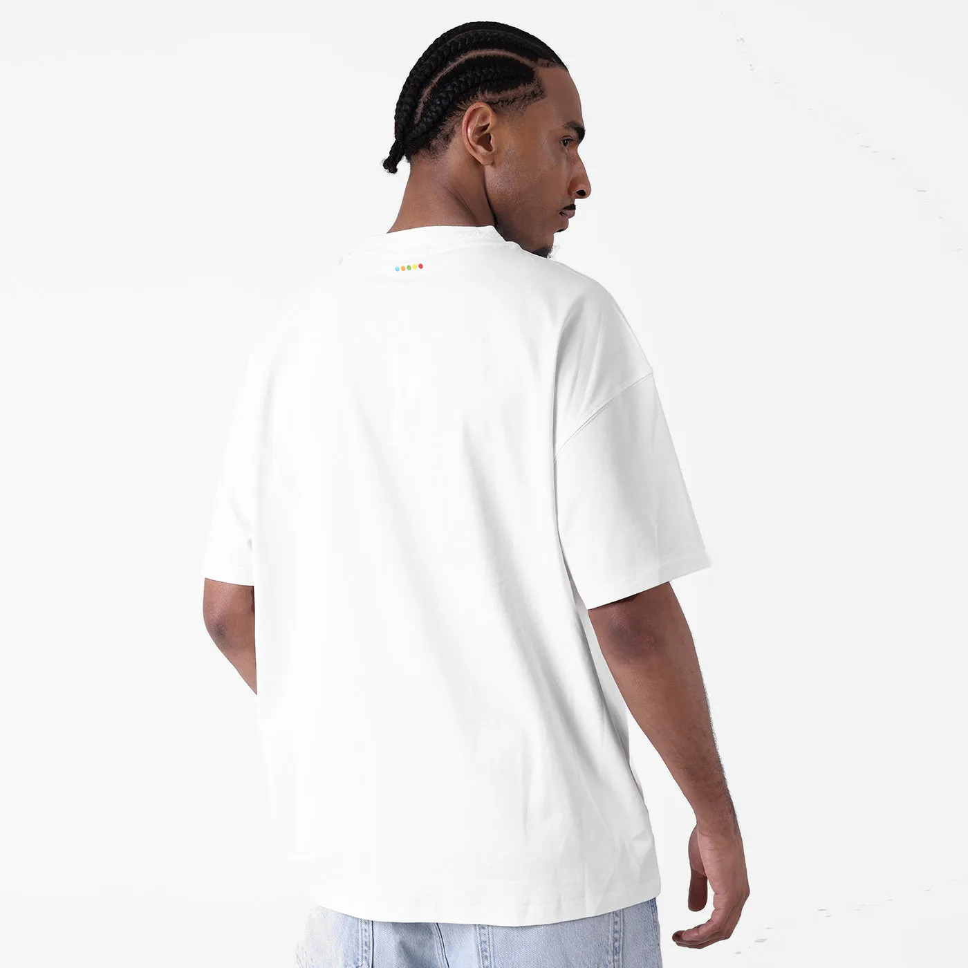 COOGI Airbrush tricou oversized alb imprimat digital