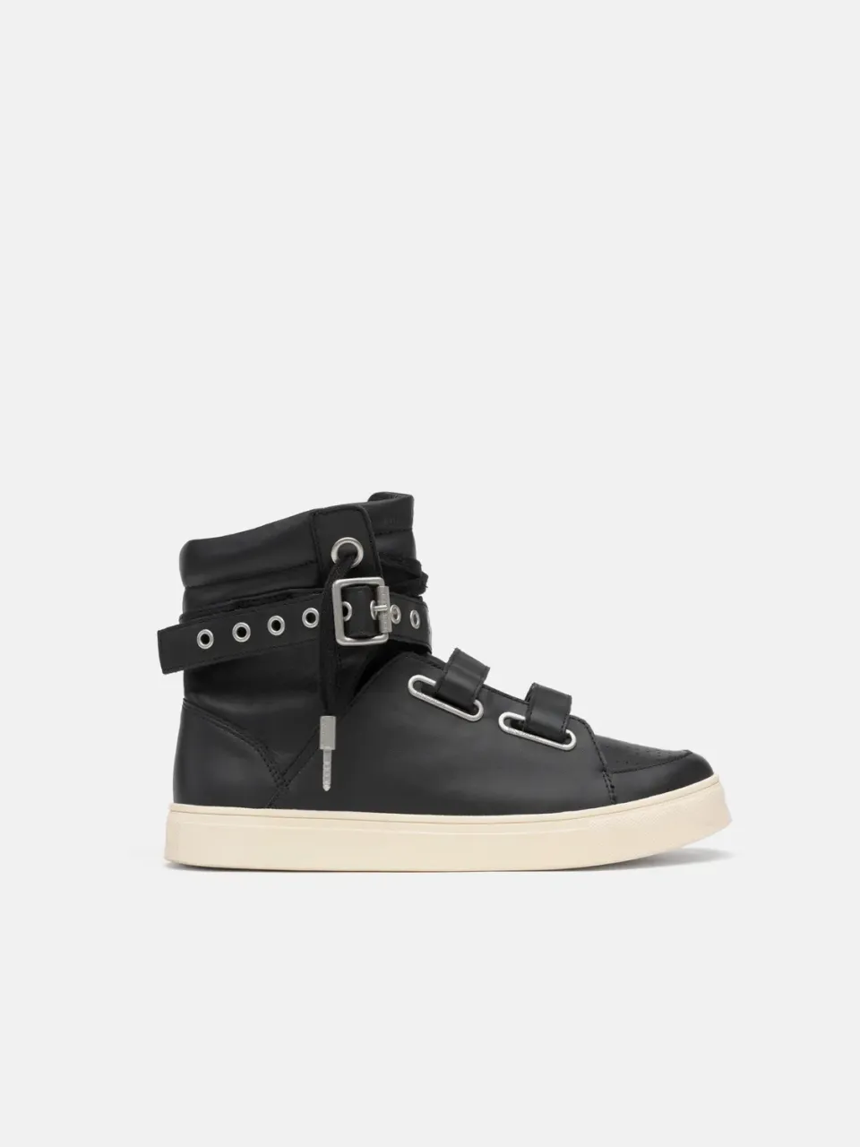 Enrage Stroboscope Sneakers High Top Negri Piele