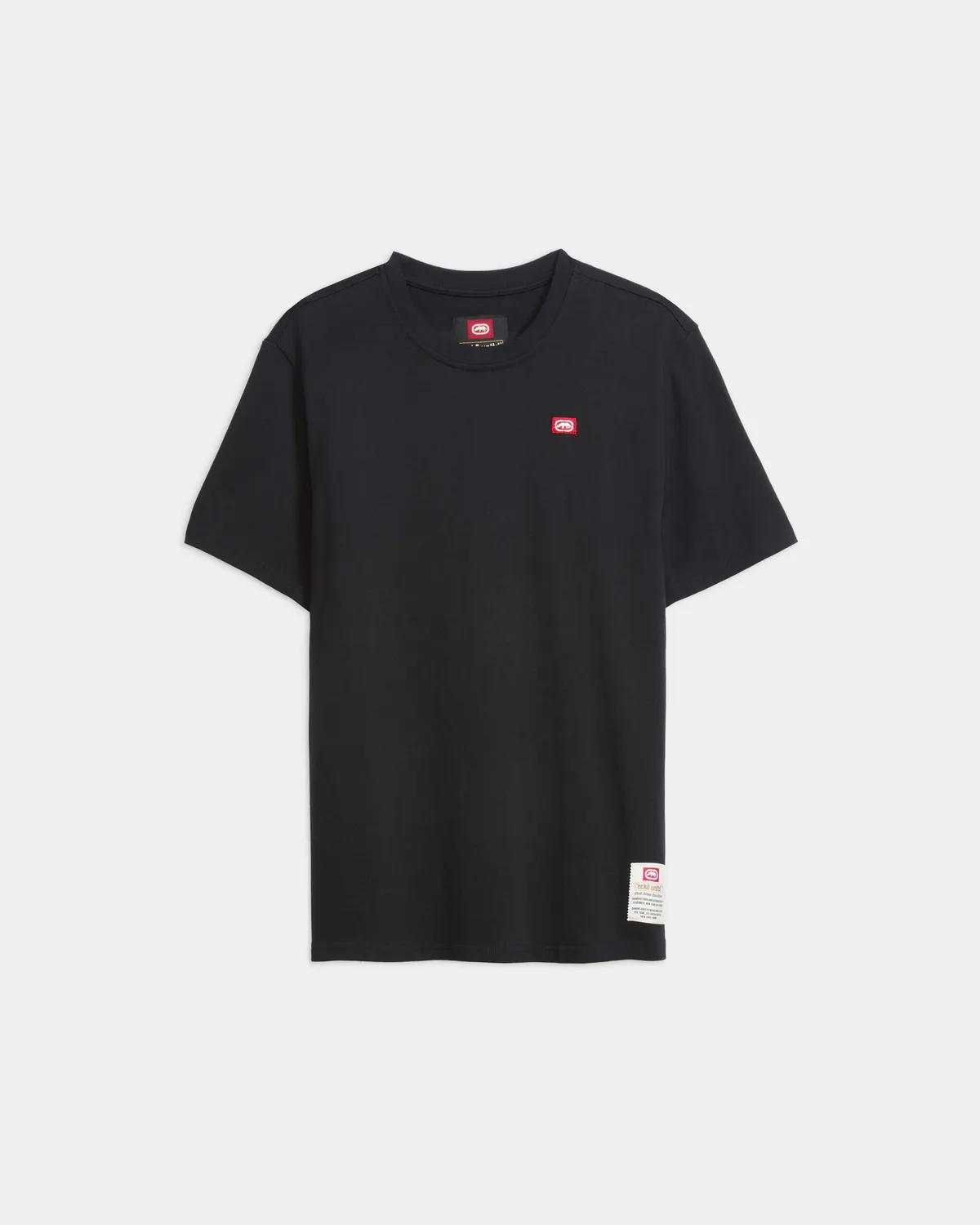 Ecko Red Cornerstone tricou negru din bumbac cu broderie