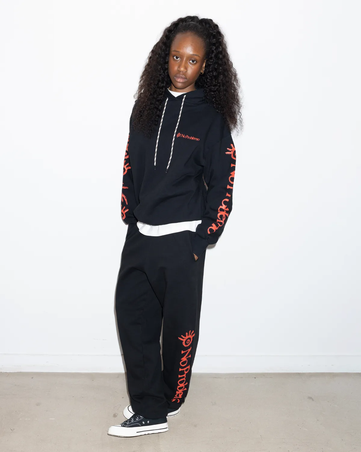 No Problemo Ancient Findings pantaloni trening negri bumbac