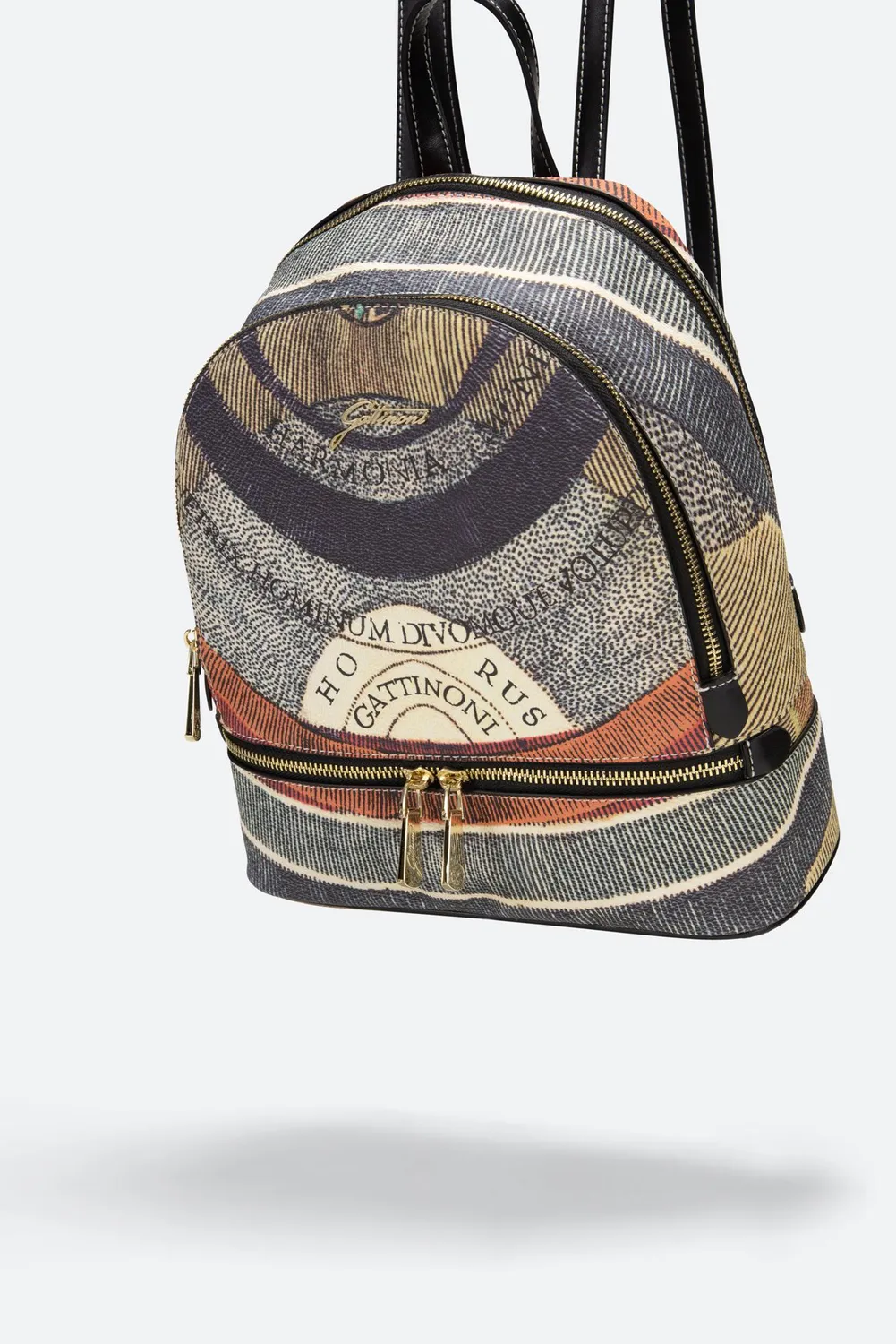 Gattinoni Planetarium Classic rucsac mediu watercolor cu fermoar