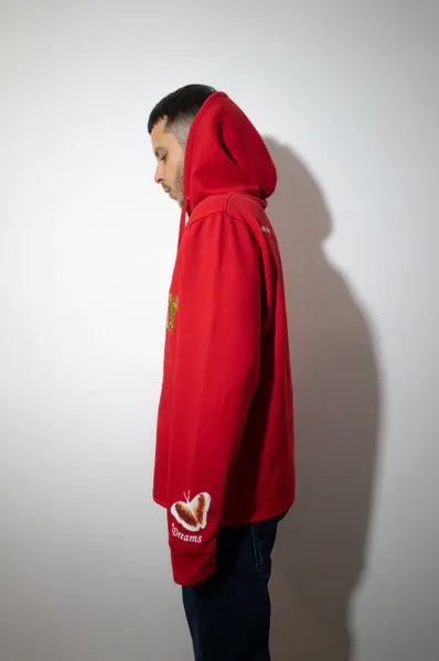 CREATEDBY Logo sweatshirt rosu bumbac gros