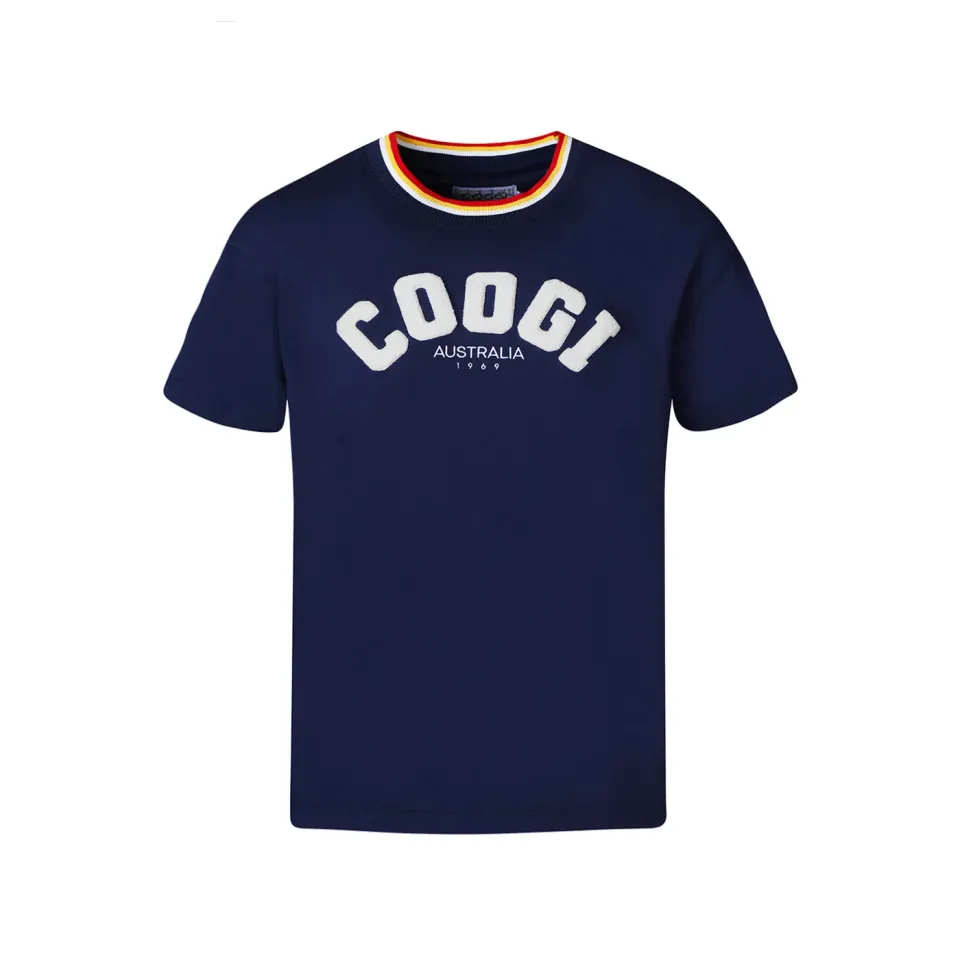 COOGI Block Logo tricou bleumarin supradimensionat