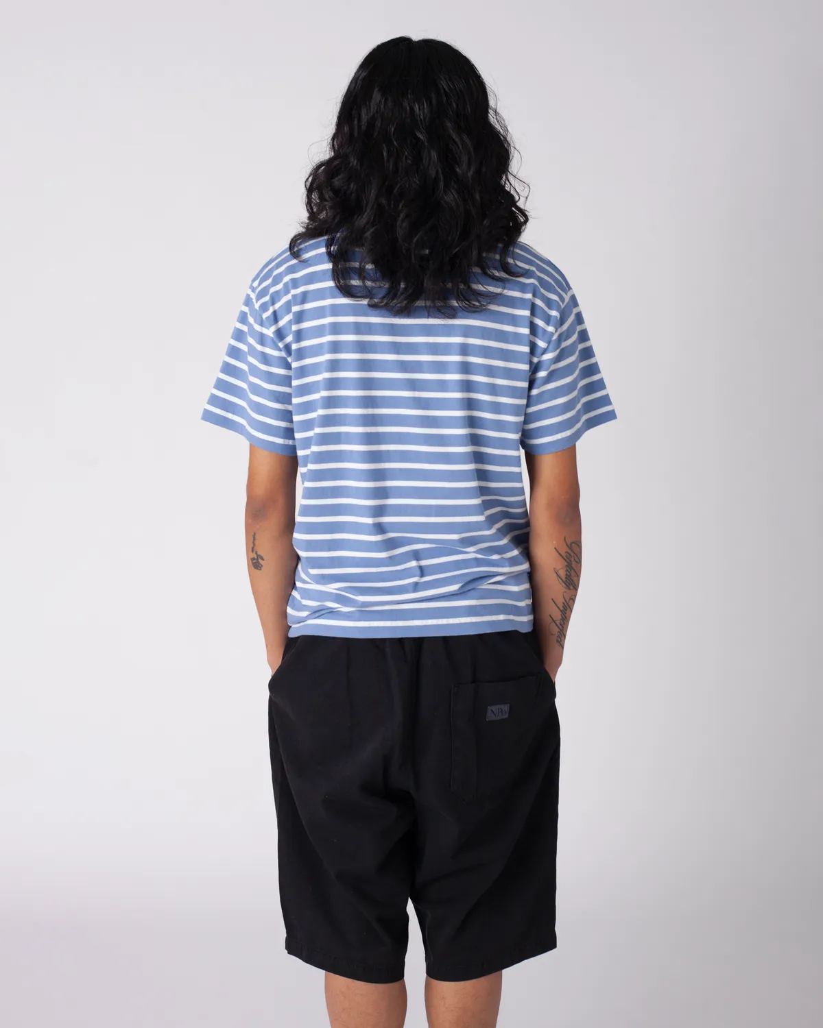 No Problemo Breton tricou bumbac bleumarin dungi