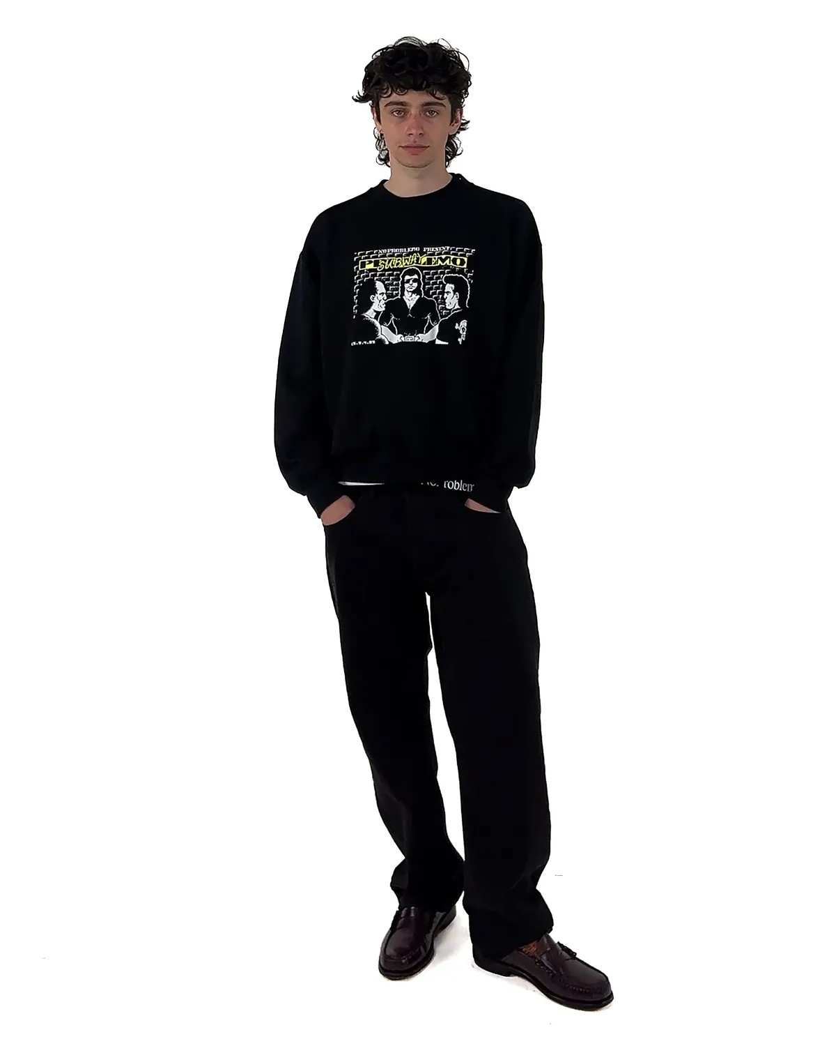 No Problemo Subway Crew Neck Sweat hanorac negru M