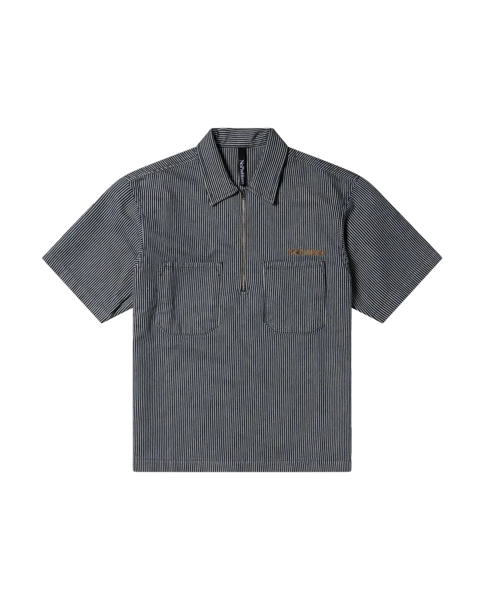 No Problemo Mini Problemo SS Work Shirt cămașă denim albastră