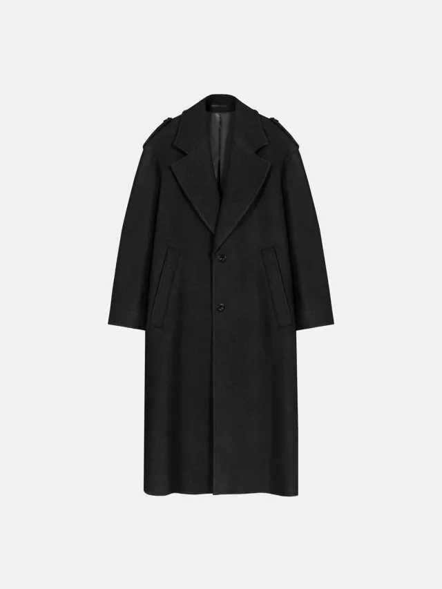 Enrage Lazy Coat palton negru lana