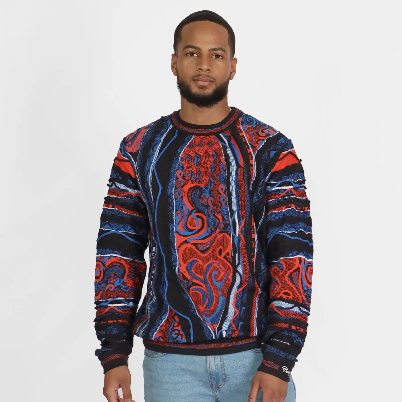 COOGI Classic Crew Orange Black pulover bumbac