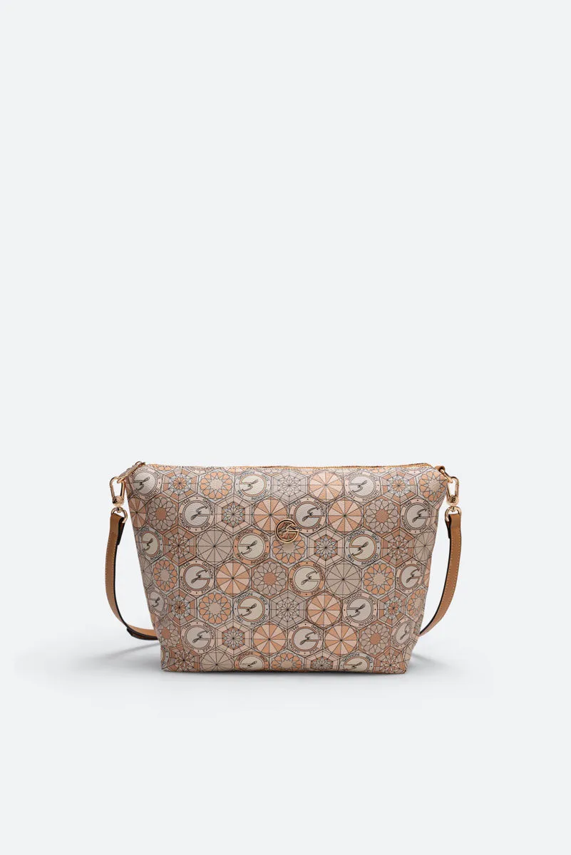 Gattinoni Teodosia Reversible geanta umar bej 34 cm