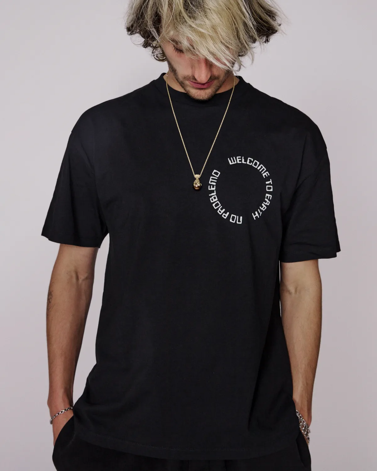 No Problemo Terra Inferno SS Tee tricou negru bumbac