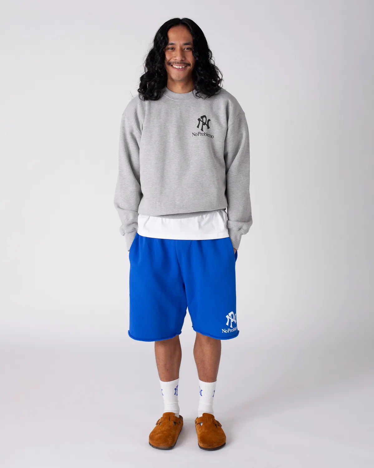 No Problemo NYP pantaloni scurti albastru bumbac