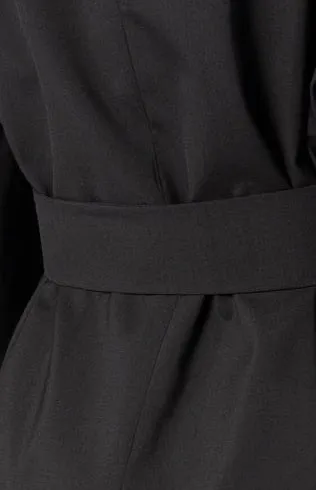 Dualitae Double-Breasted Sleeveless vesta neagra