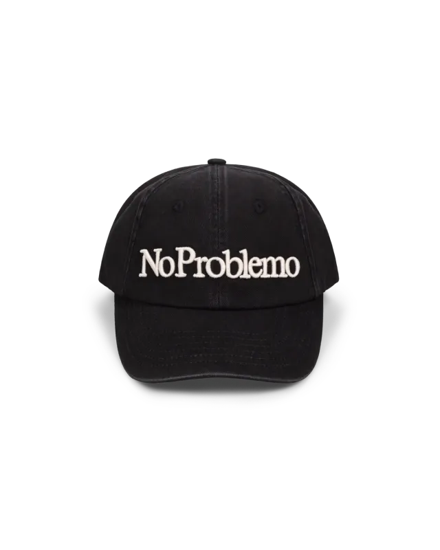 No Problemo Cap șapcă neagră bumbac brodată