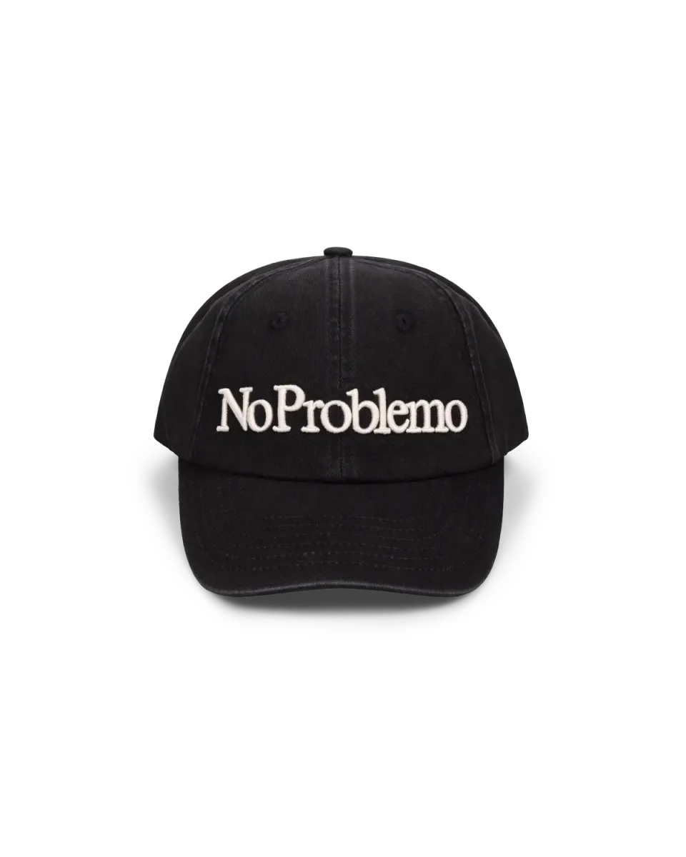 No Problemo Cap șapcă neagră bumbac brodată