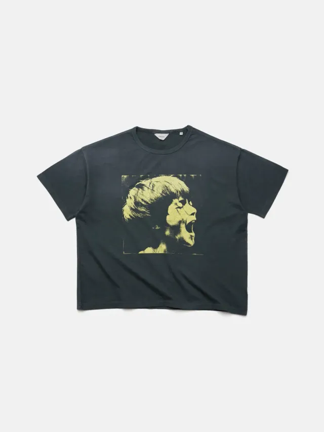 Enrage Single Stitch Tee tricou negru spălat