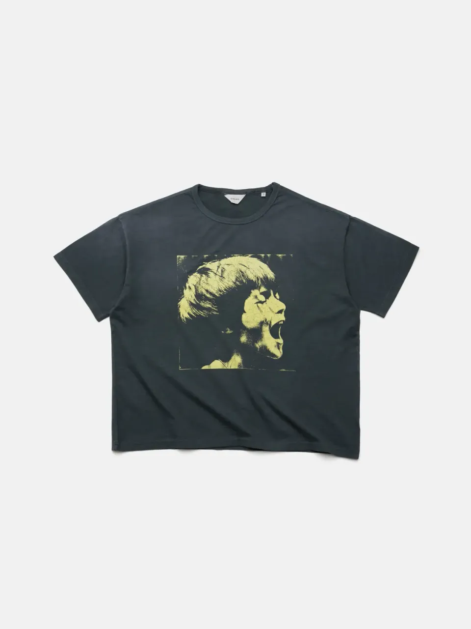 Enrage Single Stitch Tee tricou negru spălat