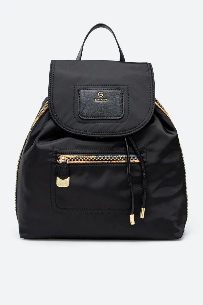 Gattinoni Colorsoul rucsac negru nailon extensibil