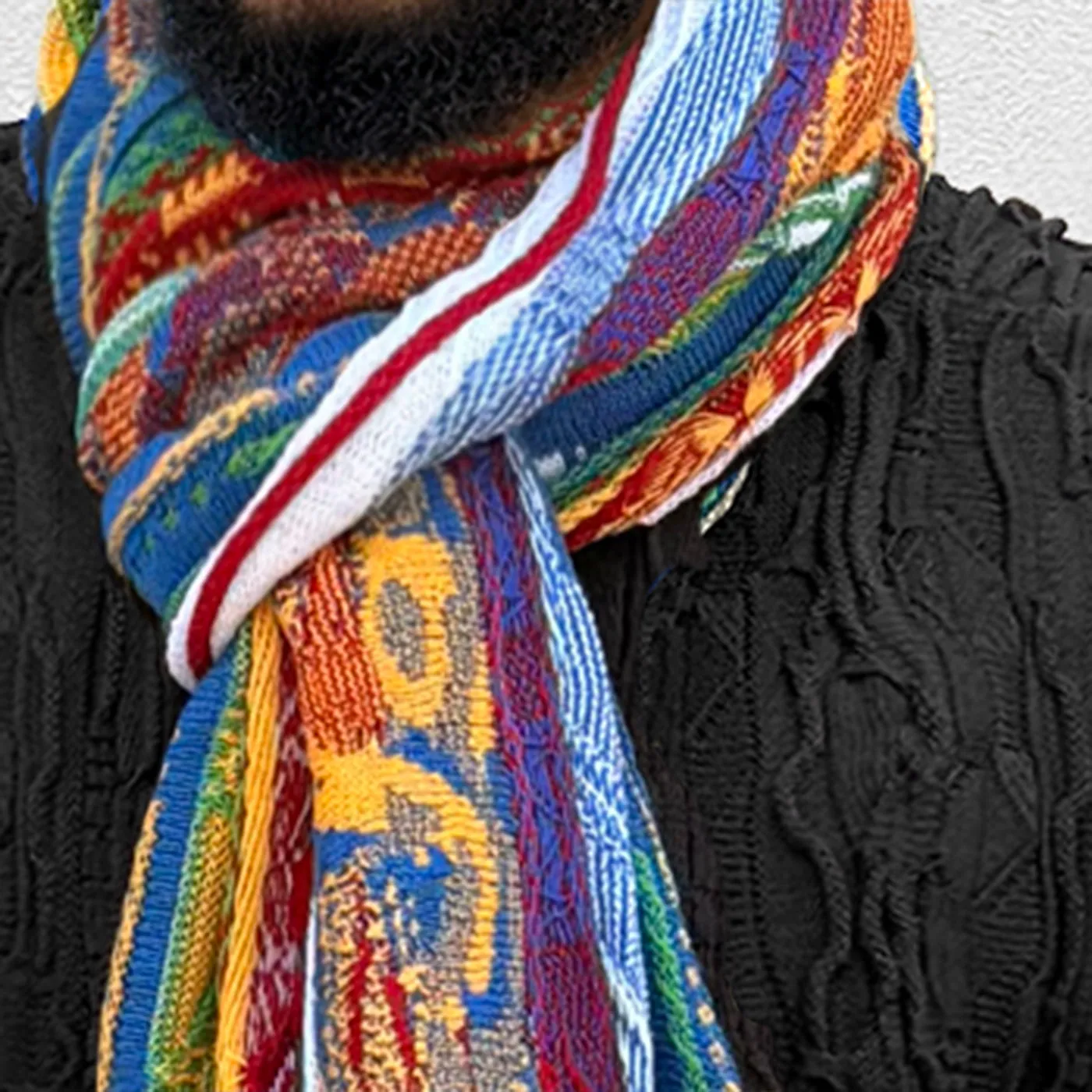 COOGI Classic Knit fular tricot multicolor 77 inch
