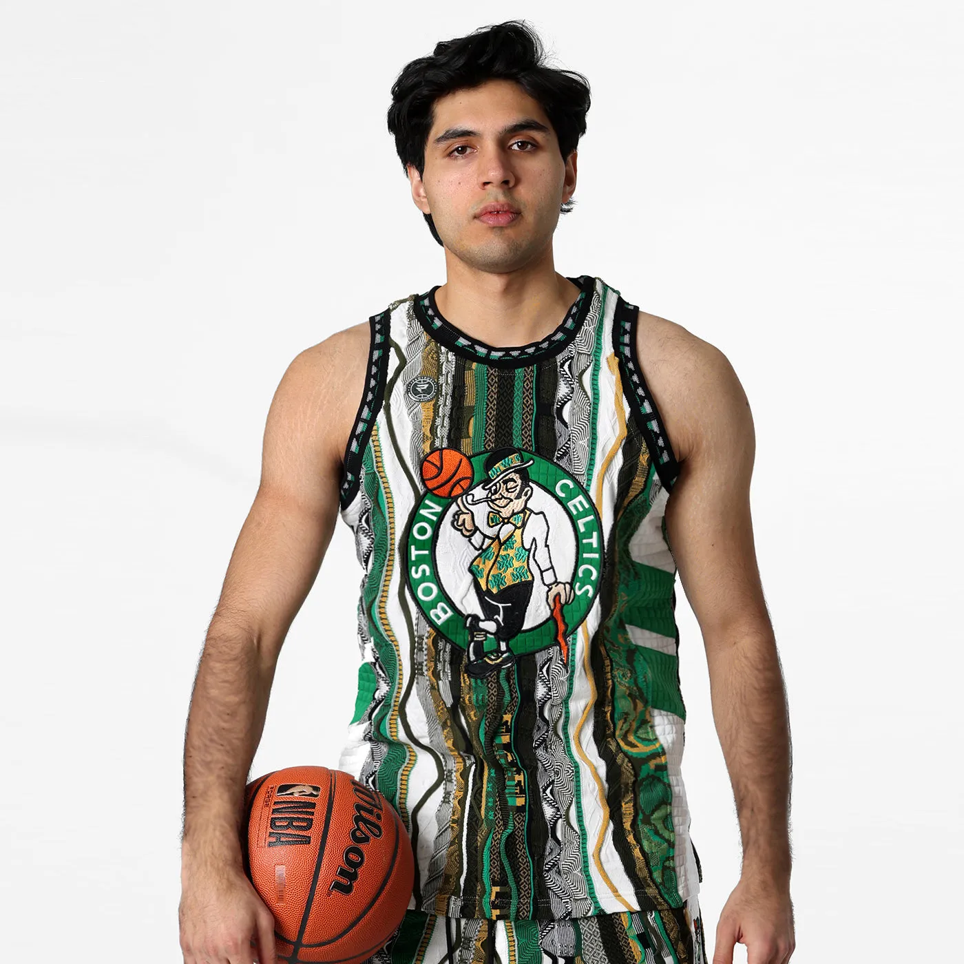 COOGI X NBA Boston Celtics vesta tricotata verde multi