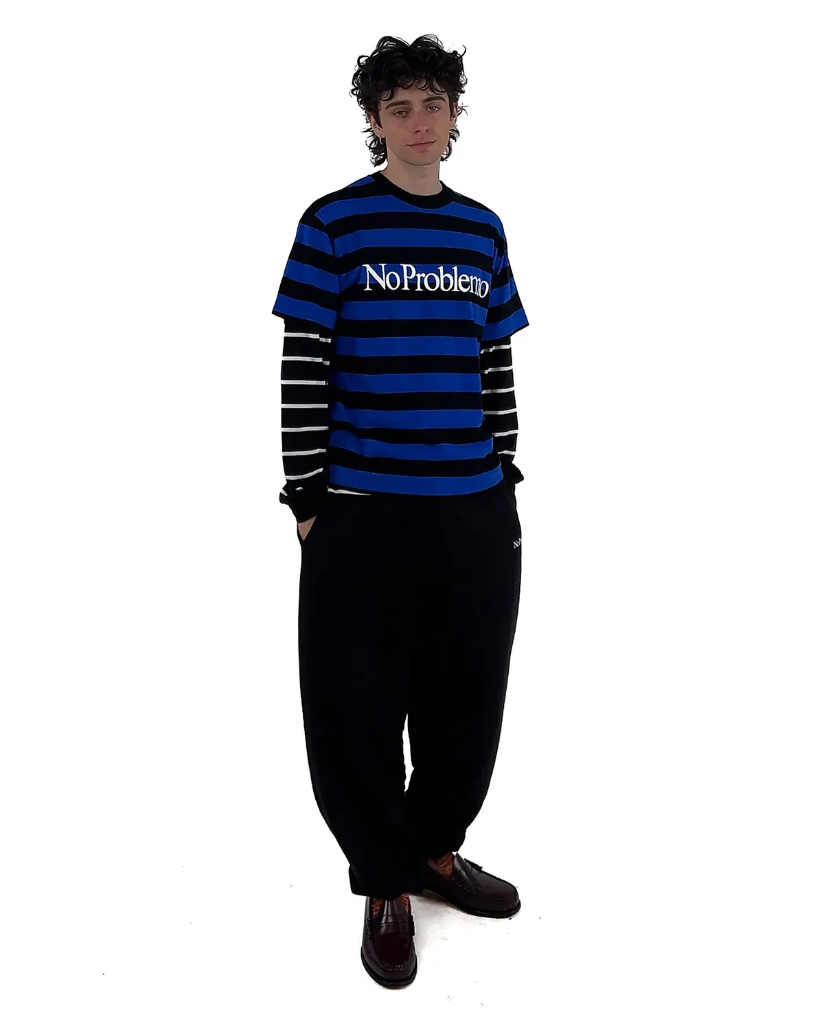 No Problemo Striped SS Tee tricou dungi negru