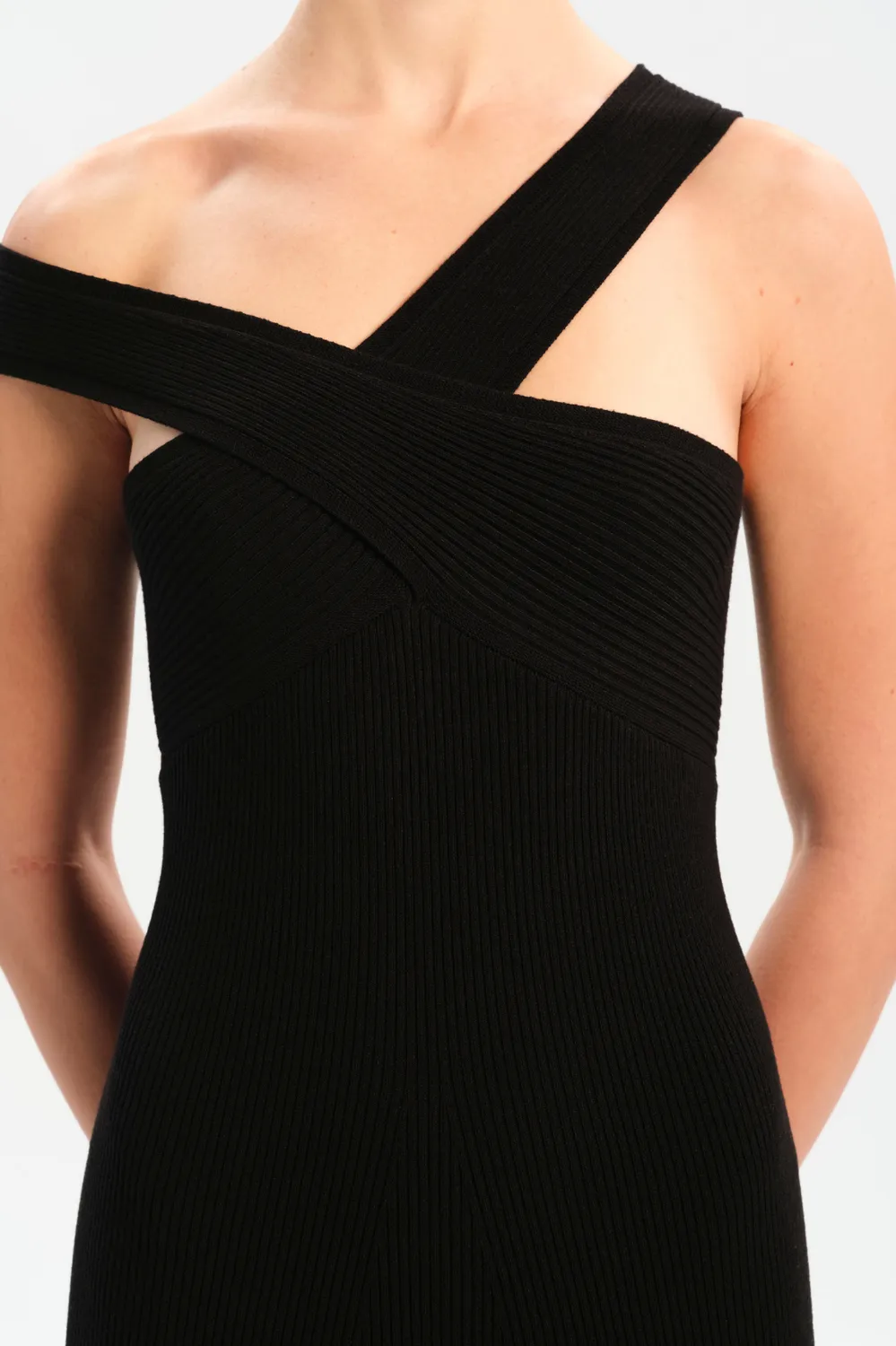 Dualitae VIKY rochie tricotata neagra lunga 126 cm