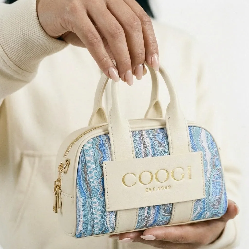 COOGI Siena Mini geanta crossbody albastra piele
