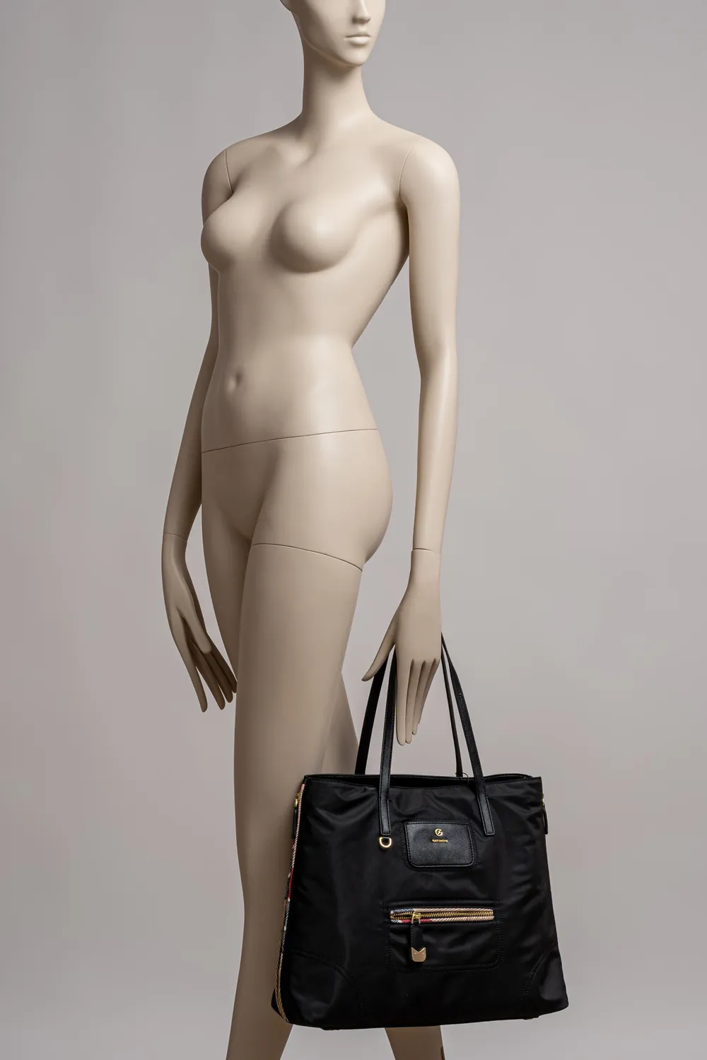 Gattinoni Colorsoul shopper nylon negru mare