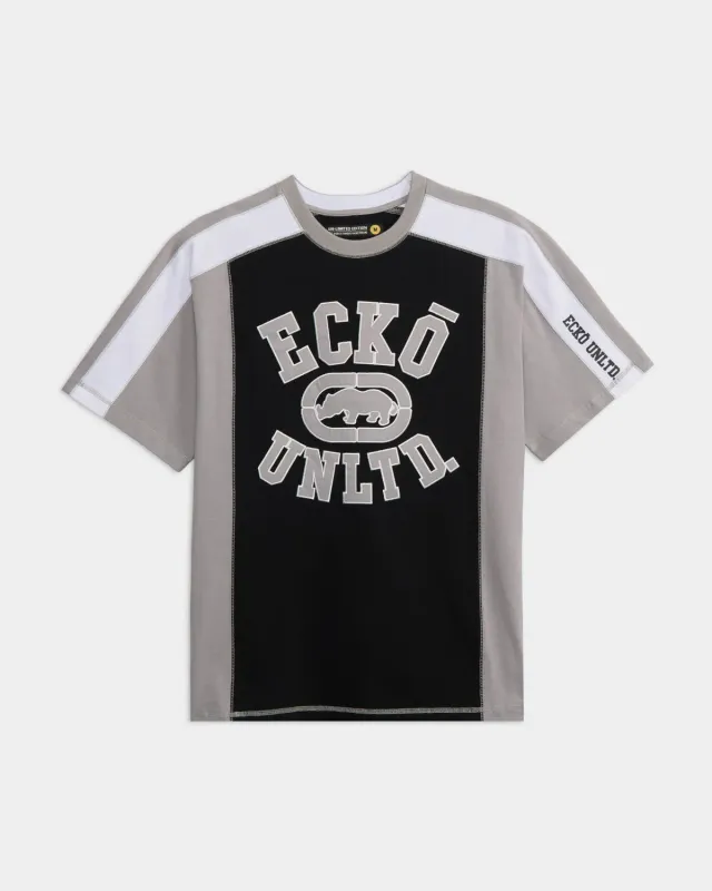 Ecko Red Grunge Skater Top tricou bumbac colorblock