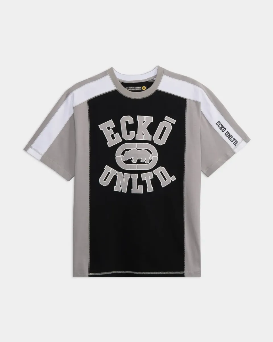 Ecko Red Grunge Skater Top tricou bumbac colorblock