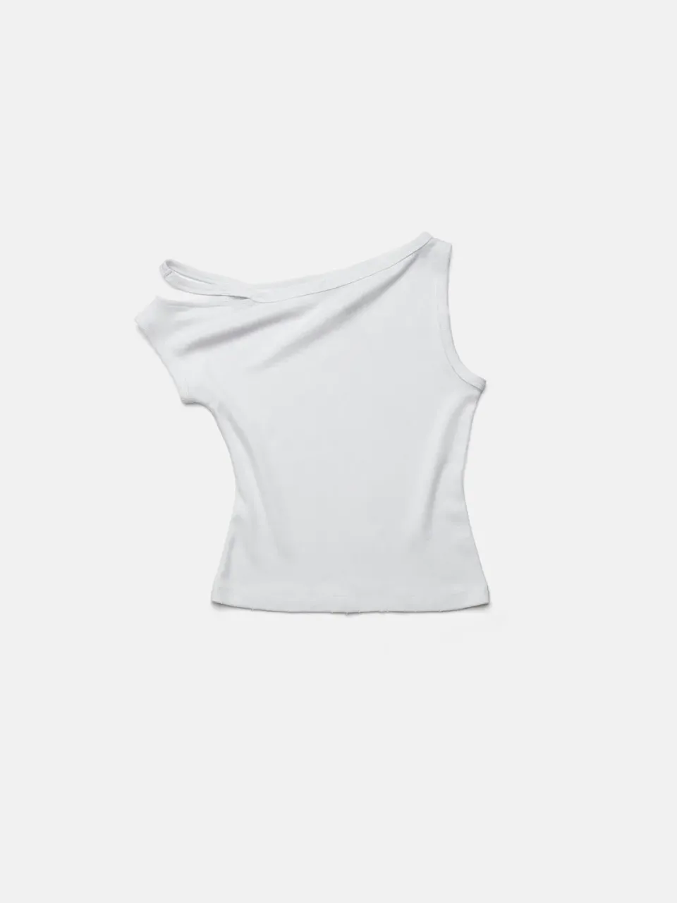 Enrage Off Shoulder White top damă alb ribbat