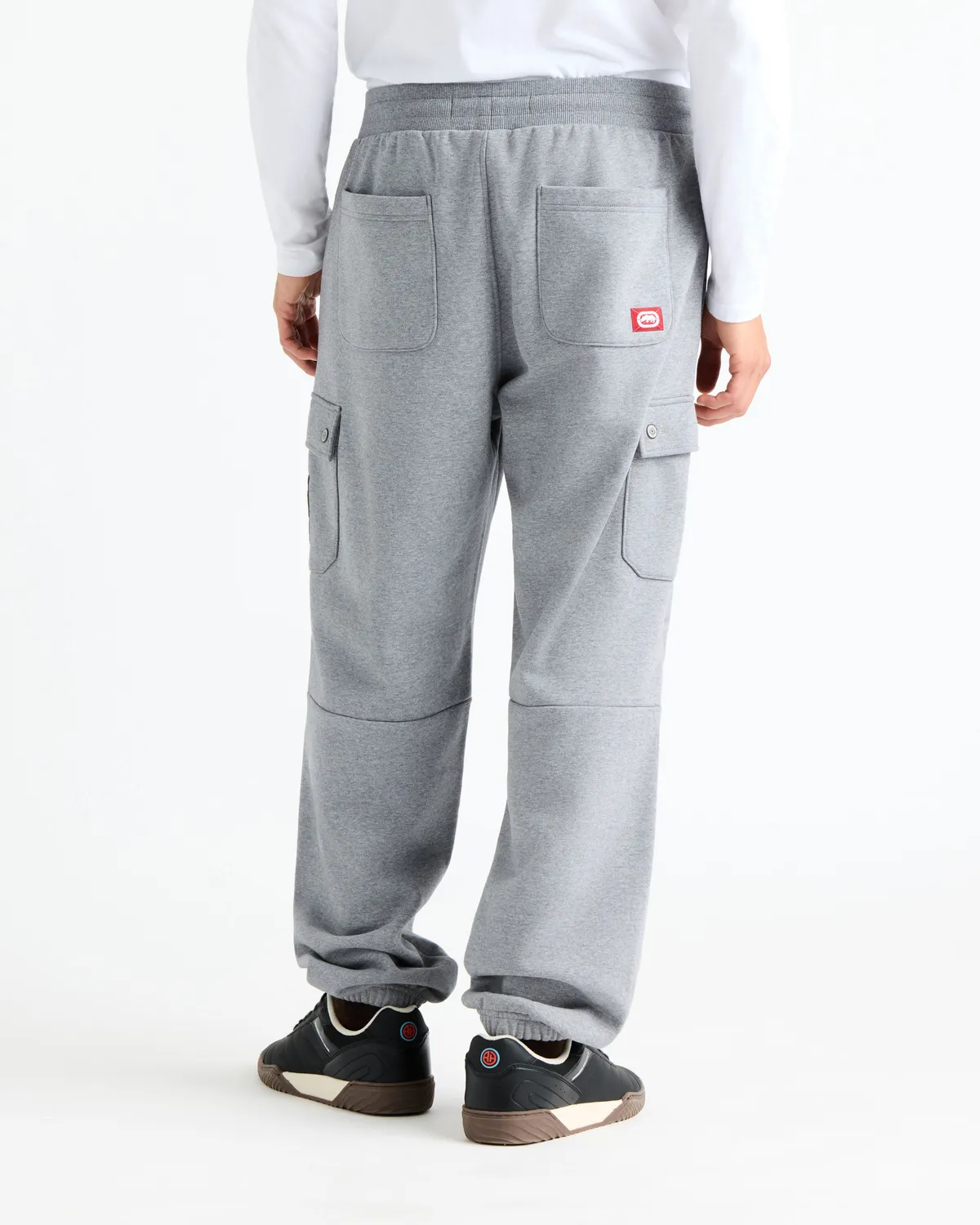 Ecko Red Cargo Pocket Fleece Baggy Pant pantaloni gri