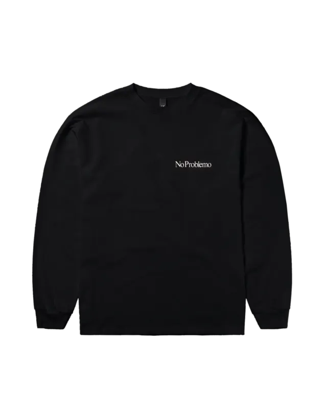 No Problemo Mini Problemo LS Tee tricou negru bumbac